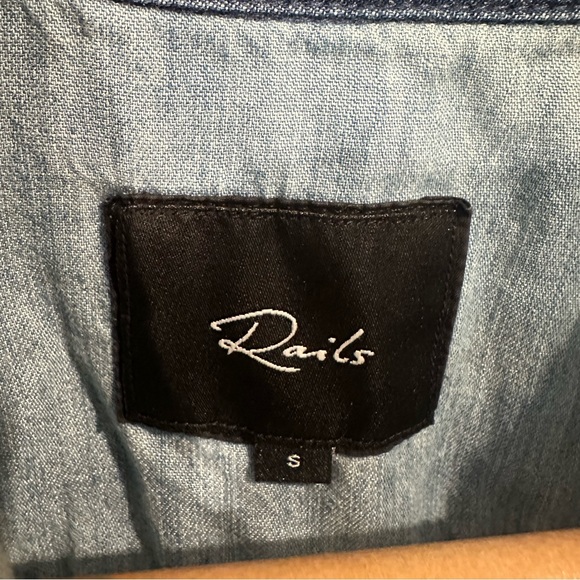 Rails Denim patchwork button down - Picture 3 of 6